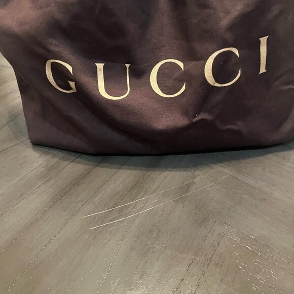 GUCCI DOLLAR CALFSKIN GG CHARM PINK TOTE WITH CROSSBODY STRAP - Picture 6 of 8